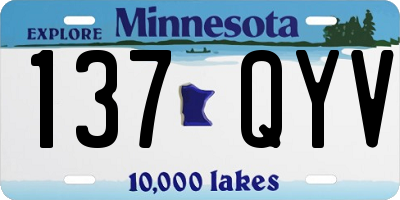 MN license plate 137QYV