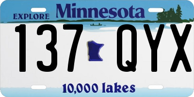 MN license plate 137QYX