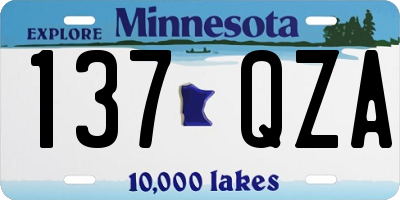 MN license plate 137QZA