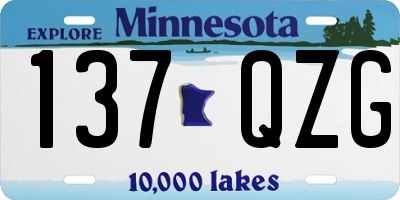 MN license plate 137QZG