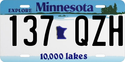 MN license plate 137QZH