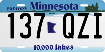 MN license plate 137QZI