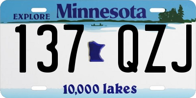 MN license plate 137QZJ