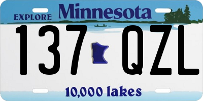 MN license plate 137QZL