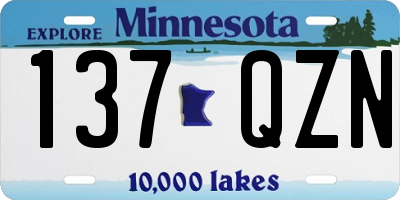 MN license plate 137QZN