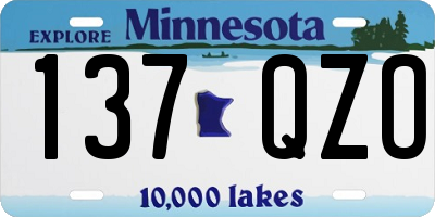MN license plate 137QZO