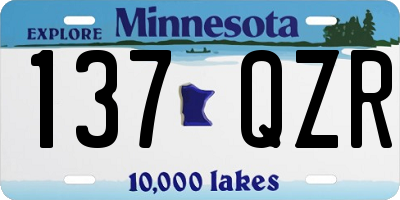 MN license plate 137QZR