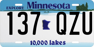 MN license plate 137QZU