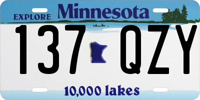 MN license plate 137QZY