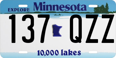 MN license plate 137QZZ