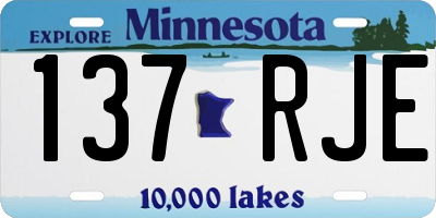 MN license plate 137RJE