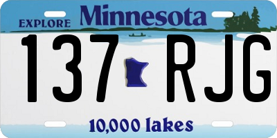 MN license plate 137RJG