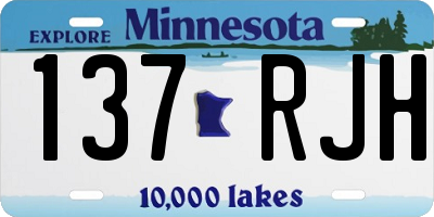 MN license plate 137RJH