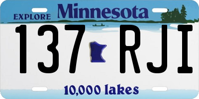 MN license plate 137RJI