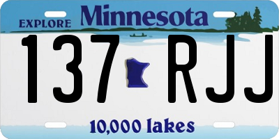 MN license plate 137RJJ