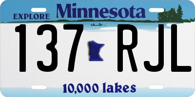 MN license plate 137RJL