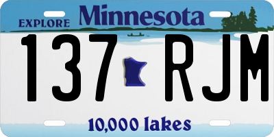 MN license plate 137RJM