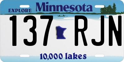 MN license plate 137RJN