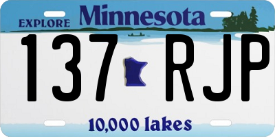 MN license plate 137RJP