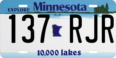 MN license plate 137RJR