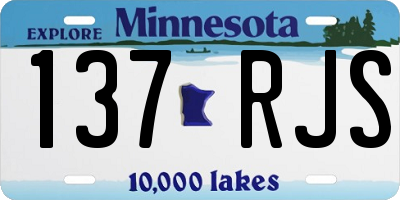 MN license plate 137RJS