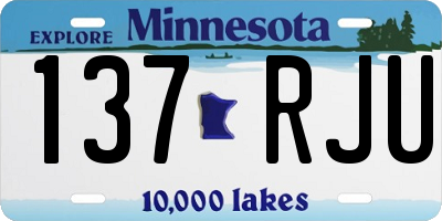 MN license plate 137RJU