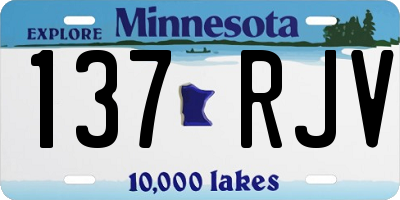 MN license plate 137RJV
