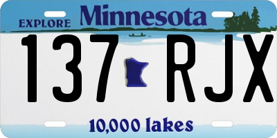 MN license plate 137RJX
