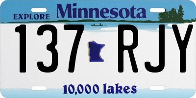 MN license plate 137RJY