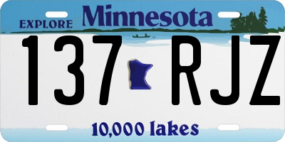 MN license plate 137RJZ