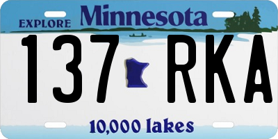 MN license plate 137RKA