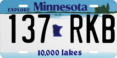 MN license plate 137RKB