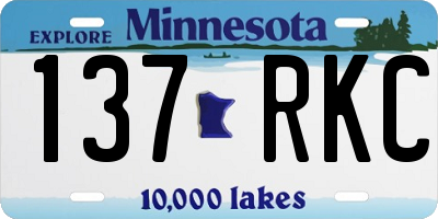 MN license plate 137RKC