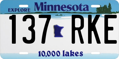 MN license plate 137RKE