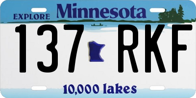 MN license plate 137RKF