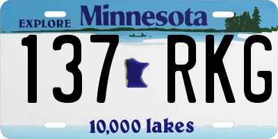 MN license plate 137RKG