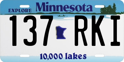 MN license plate 137RKI