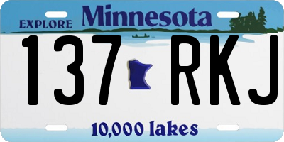 MN license plate 137RKJ
