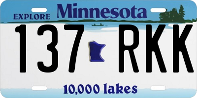 MN license plate 137RKK