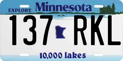 MN license plate 137RKL