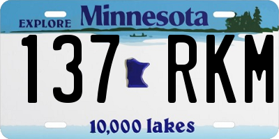 MN license plate 137RKM