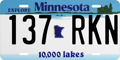 MN license plate 137RKN