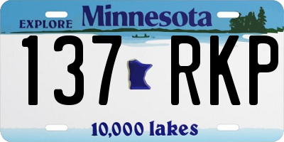 MN license plate 137RKP