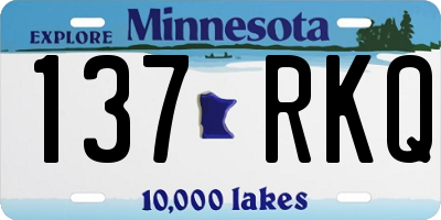 MN license plate 137RKQ