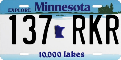 MN license plate 137RKR