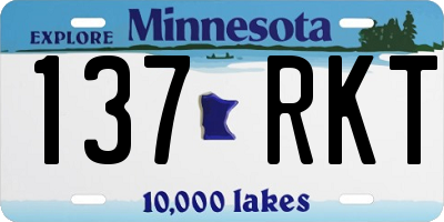 MN license plate 137RKT