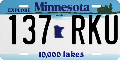 MN license plate 137RKU