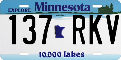 MN license plate 137RKV
