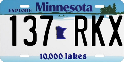MN license plate 137RKX