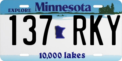 MN license plate 137RKY